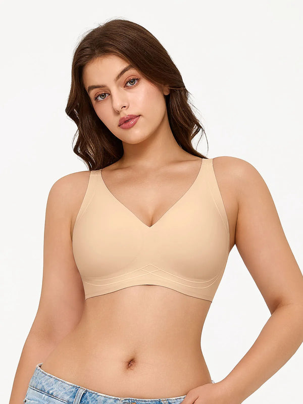 Reggiseno comfort senza cuciture con design Deep-V
