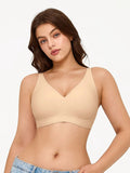 Reggiseno comfort senza cuciture con design Deep-V