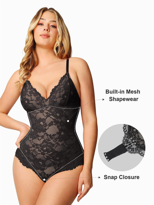 Popilush? Tops Body Shaper Jumpsuit The Shapewear Bodysuit Lace Smooth Firm Control Thong