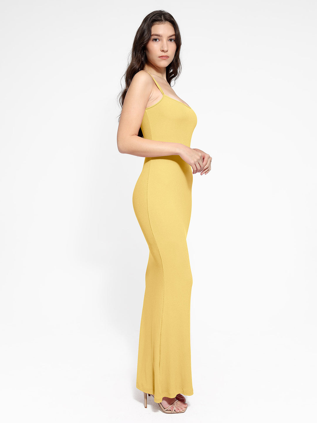 Robe longue amincissante en modal gainant