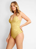 Shapewear Firm Control Smoothing Full Lace Thong Bodysuit