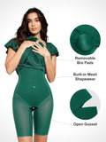 Abito midi modellante a trapezio con maniche a palloncino Shapewear