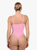Body modellante con perizoma e scollo a V profondo in pizzo Shapewear