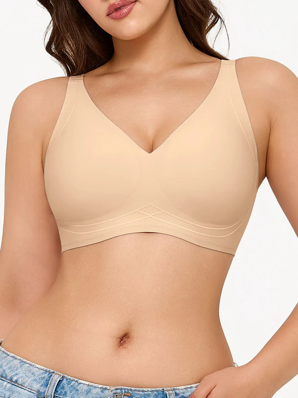 Reggiseno comfort senza cuciture con design Deep-V