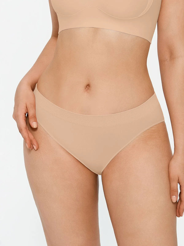 Slip elasticizzato senza cuciture a vita media