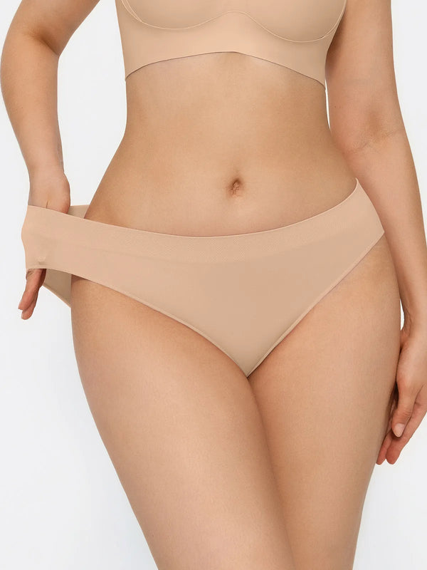 Slip elasticizzato senza cuciture a vita media