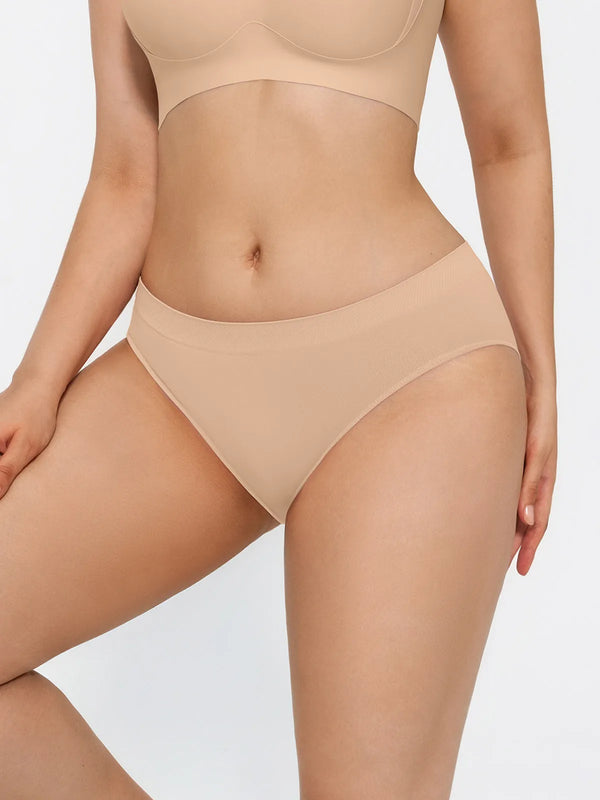Slip elasticizzato senza cuciture a vita media