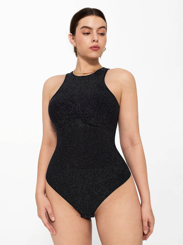 Shapewear Metallic Nahtloser Bauch-weg-Bodysuit mit hautfreundlichem Tragegefühl