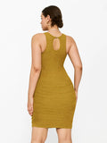 Nahtloses, figurformendes Shapewear-Minikleid in Metallic