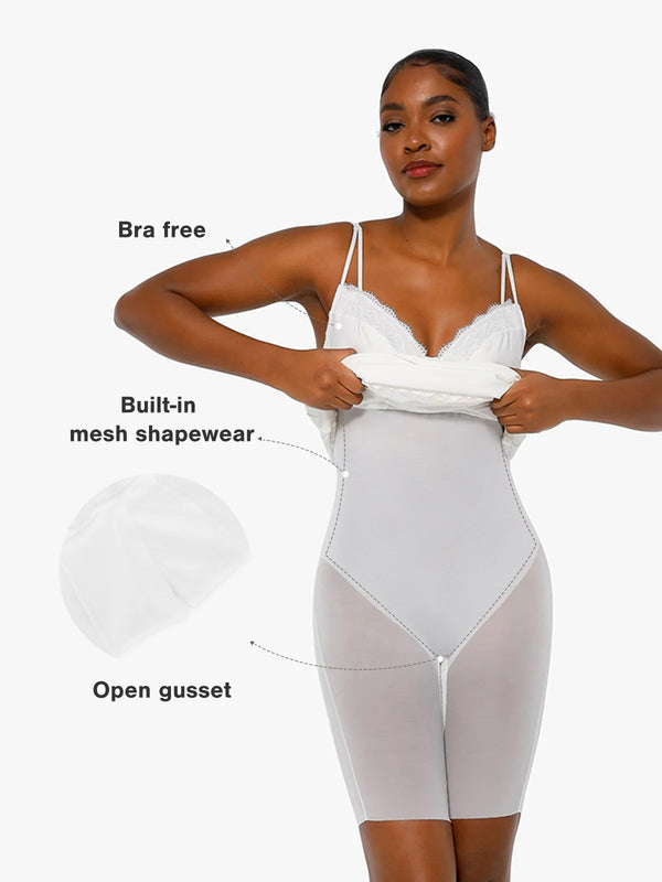 Shapewear Lace Inset Tummy Control Midi Dress