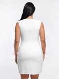 Shapewear Square Neck Cut-in Sculpting Midi Dress