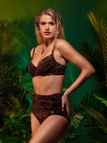 Completo bikini modellante con balza e controllo della pancia