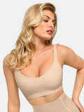 Soutien-gorge lissant sans armatures à bretelles larges réglables sans couture