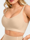 Soutien-gorge lissant sans armatures à bretelles larges réglables sans couture