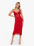 Shapewear Lace Inset Tummy Control Midi Dress