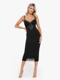 Shapewear Lace Inset Tummy Control Midi Dress