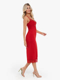 Shapewear Lace Inset Tummy Control Midi Dress