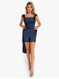 Shapewear Off Shoulder Shine Ruched Sculpting Maxi Dress
