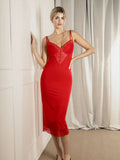 Shapewear Lace Inset Tummy Control Midi Dress