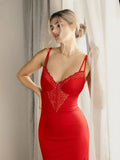 Shapewear Lace Inset Tummy Control Midi Dress