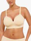 Soutien-gorge push-up sans coutures à col en V