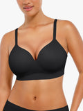 Soutien-gorge push-up sans coutures à col en V