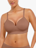 Soutien-gorge push-up sans coutures à col en V