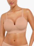 Soutien-gorge push-up sans coutures à col en V