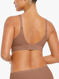 Soutien-gorge push-up sans coutures à col en V