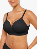Soutien-gorge push-up sans coutures à col en V