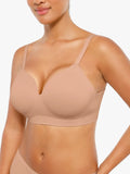 Soutien-gorge push-up sans coutures à col en V