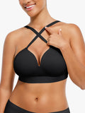 Soutien-gorge push-up sans coutures à col en V
