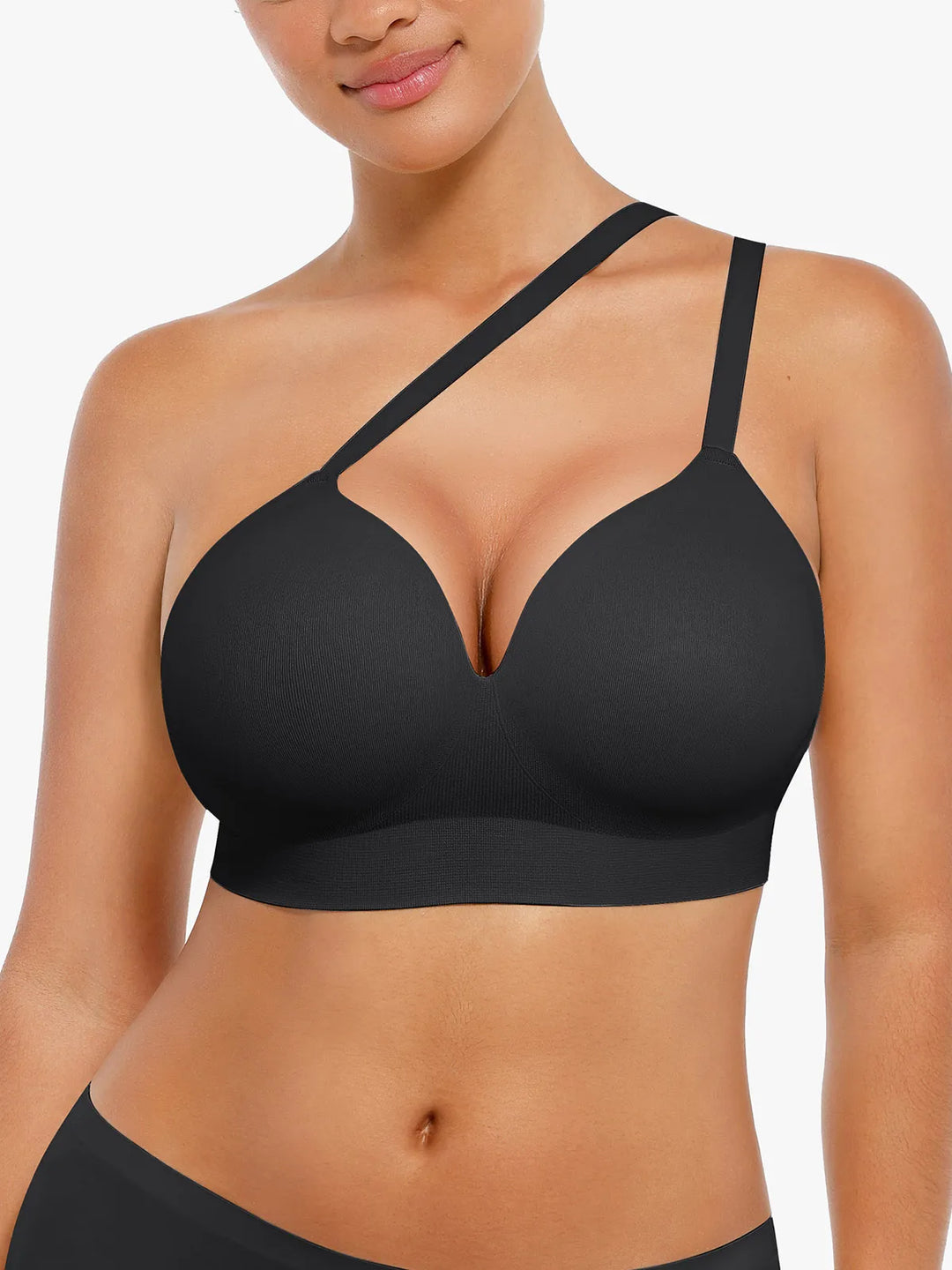 Soutien-gorge push-up sans coutures à col en V