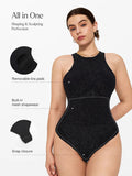 Shapewear Metallic Nahtloser Bauch-weg-Bodysuit mit hautfreundlichem Tragegefühl