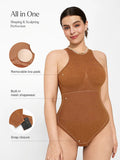 Shapewear Metallic Nahtloser Bauch-weg-Bodysuit mit hautfreundlichem Tragegefühl
