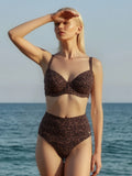 Completo bikini modellante con balza e controllo della pancia