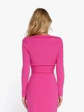 New arrivals Fall Winter Top Long-Sleeve Rib Modal Off-the-Shouder Slimming Crop Top