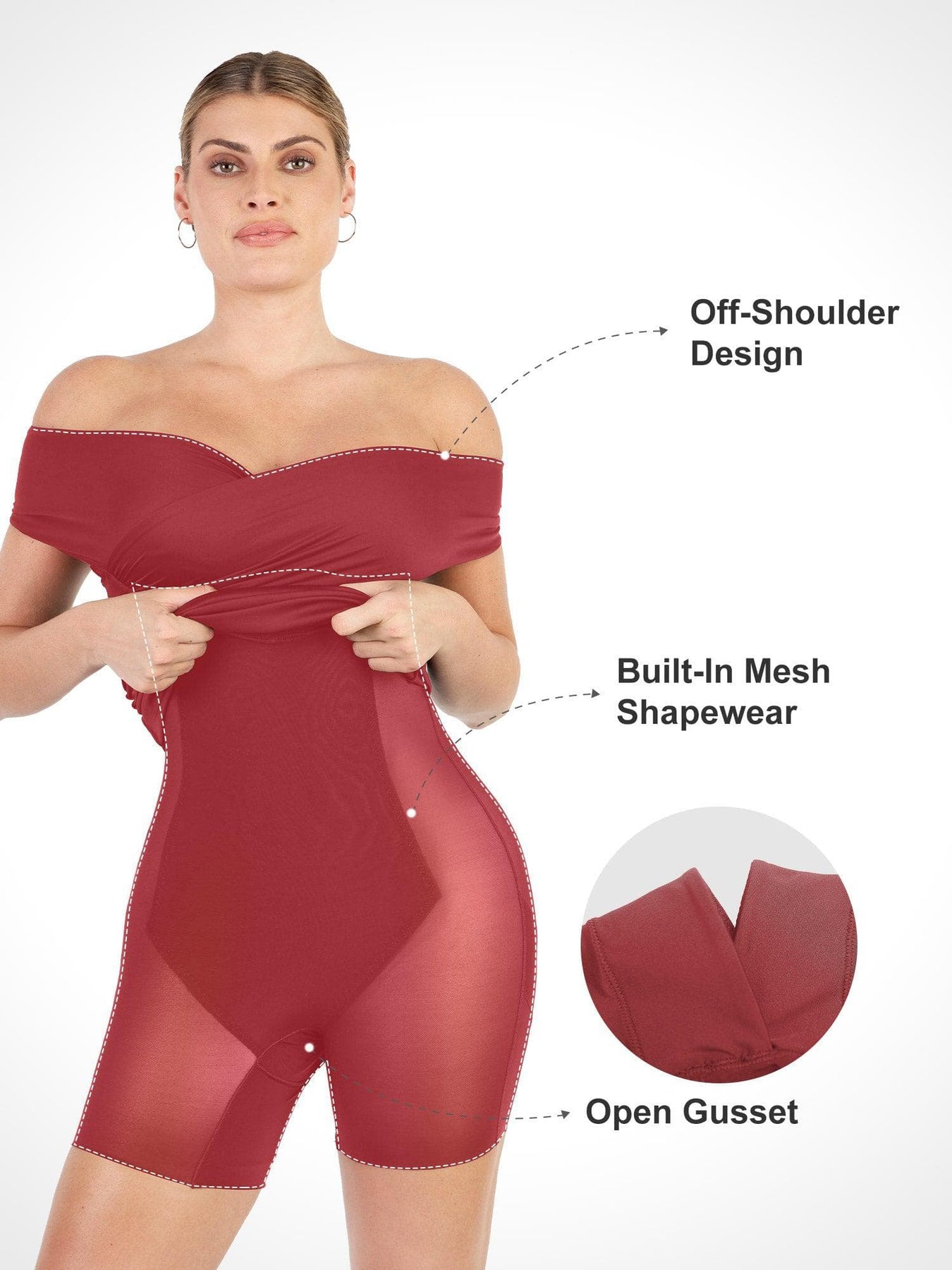 Sonew Body à une épaule Body une épaule Sexy en Maille Moulée sans Sonew Body à une épaule Body une épaule Sexy en Maille Moulée sans
