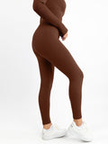 Nahtloser Shapewear-Overall mit Daumenloch und langen Ärmeln
