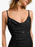 Popilush® Shapewear Heat-Set Crystal Mesh Slimming Slip Maxi Dress