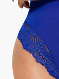 Body modellante con perizoma e scollo a V profondo in pizzo Shapewear