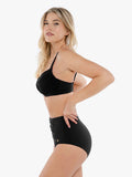 Completo bikini modellante con balza e controllo della pancia