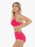 Completo bikini modellante con balza e controllo della pancia