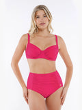 Completo bikini modellante con balza e controllo della pancia