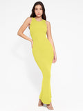 Abito lungo snellente senza maniche con scollo a giro in modal Shapewear