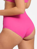 Completo bikini modellante con top e slip arricciati e modellanti