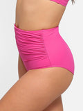 Completo bikini modellante con top e slip arricciati e modellanti