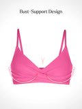 Completo bikini modellante con top e slip arricciati e modellanti