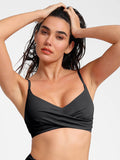 Completo bikini modellante con top e slip arricciati e modellanti