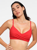 Completo bikini modellante con top e slip arricciati e modellanti